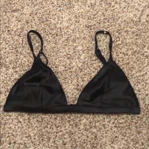 VICTORIA SECRET—black silk triangle bralette